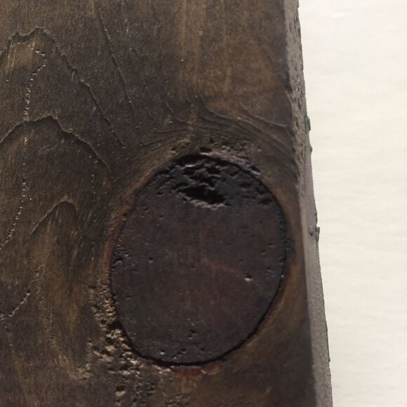 Vintage 1970's Handmade Artichoke Relief Folk Art On Wood Wall Sculpture Signed - Picture 10 of 10